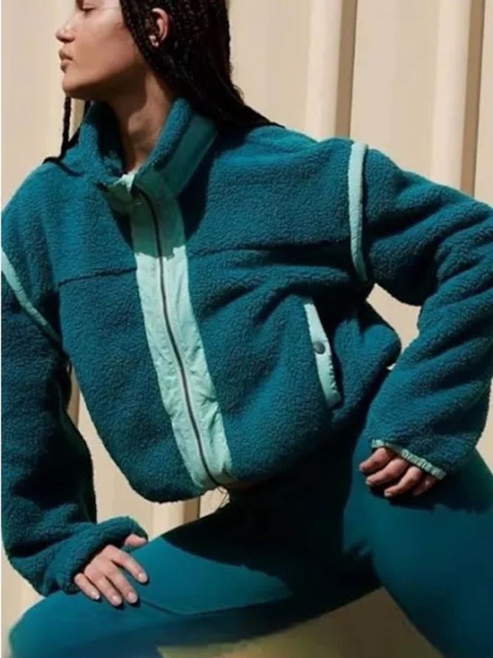 Free People FP Movement Court side Fleece in Pacific excellent condition